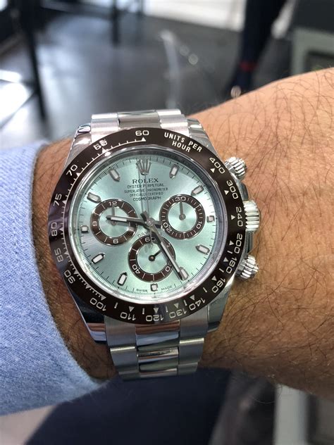 rolex daytona platinum ice blue replica|rolex platinum watch price.